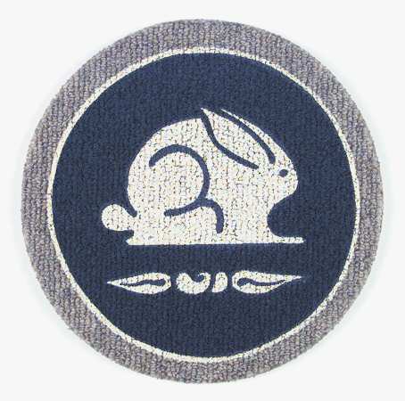 Dedham Rabbit Round Carpet Trivet