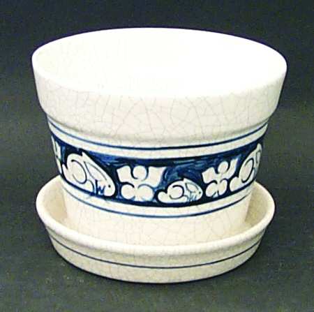 Dedham Rabbit 4" Flower Pot with Underplate