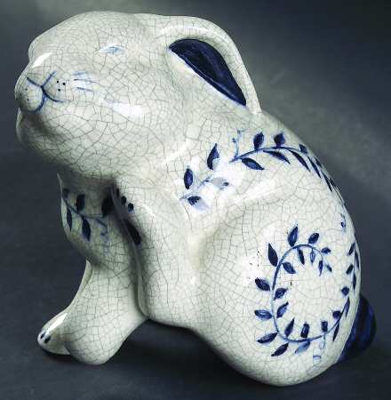 Dedham Rabbit Scratching Left Ear Rabbit Figurine by Potting Shed