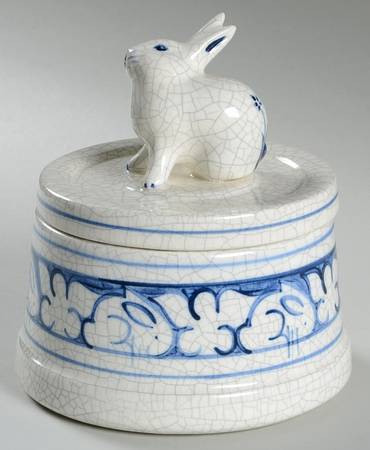 Dedham Rabbit 4" Round Box & Lid