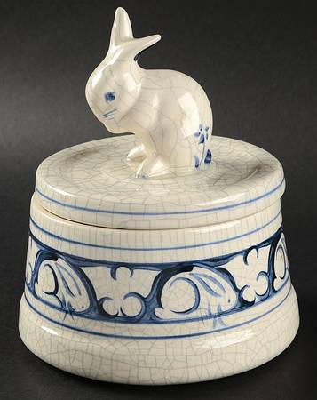 Dedham Rabbit 4" Round Box & Lid