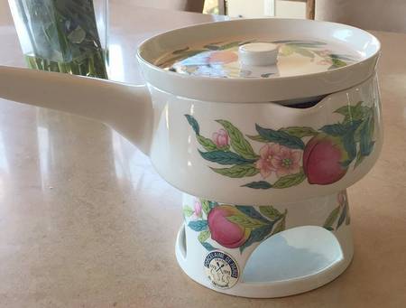 Abondance (Rim) Fondue Pot with Lid, Stand and Burner
