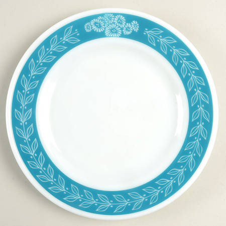 Autumn Bands Turquoise Luncheon Plate