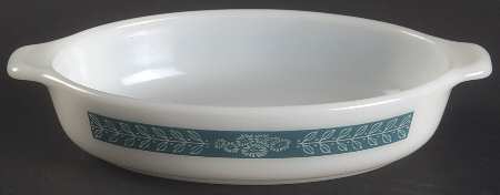 Autumn Bands Turquoise Open Individual Casserole