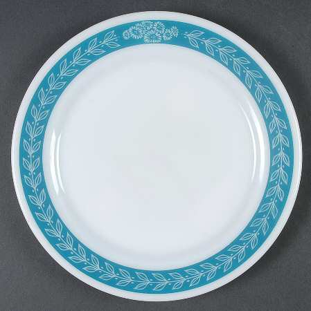Autumn Bands Turquoise Salad Plate