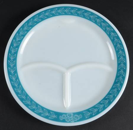 Autumn Bands Turquoise Grill Plate