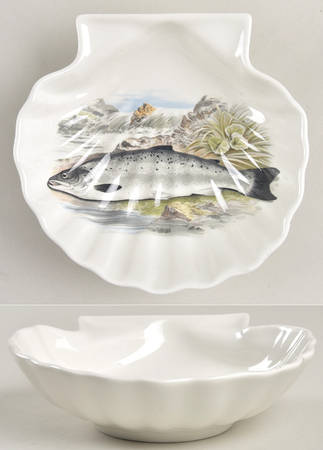 Compleat Angler Fern Shell Shaped Dish