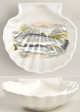 Compleat Angler Fern Shell Shaped Dish