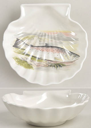 Compleat Angler Fern Shell Shaped Dish