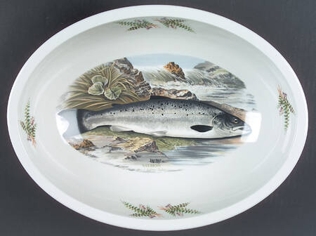 Compleat Angler Fern 12" Sovereign Deep Oval Bowl
