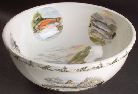 Compleat Angler Fern 11" Large Salad Serving Bowl
