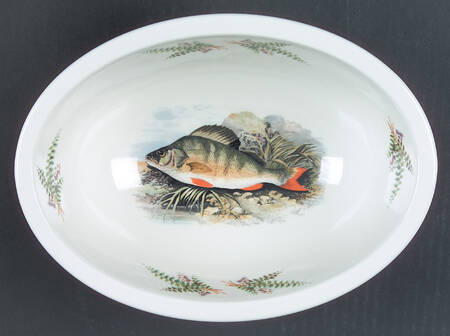 Compleat Angler Fern 9" Sovereign Deep Oval Bowl