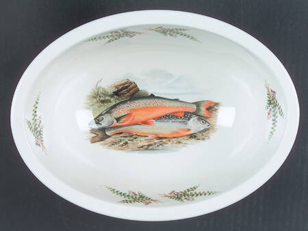 Compleat Angler Fern 9" Sovereign Deep Oval Bowl