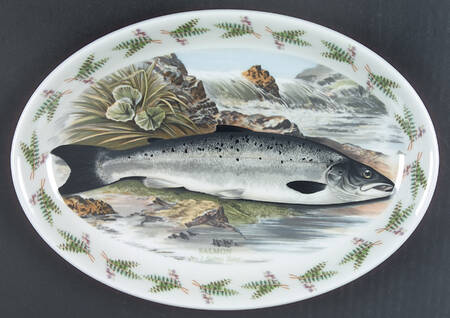 Compleat Angler Fern 10" Oval Steak Platter