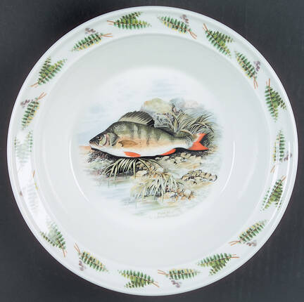 Compleat Angler Fern Rim Soup Bowl