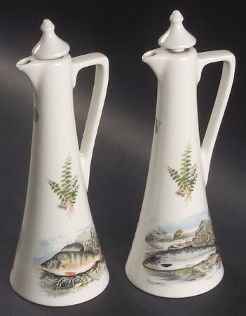 Compleat Angler Fern Vinegar and Oil Set with Stoppers