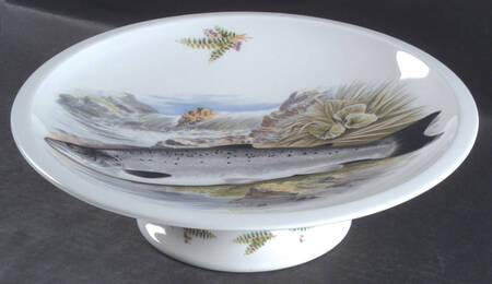 Compleat Angler Fern Round Compote (Height X Width)