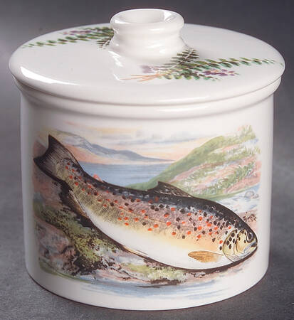 Compleat Angler Fern Sugar Bowl & Lid
