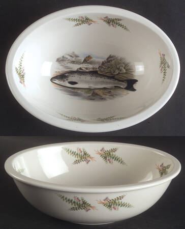 Compleat Angler Fern 9" Sovereign Deep Oval Bowl