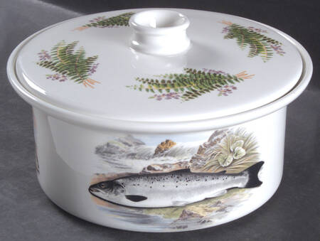Compleat Angler Fern 1.5 Qt Round Covered Casserole