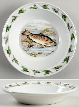 Compleat Angler Fern Rim Soup Bowl