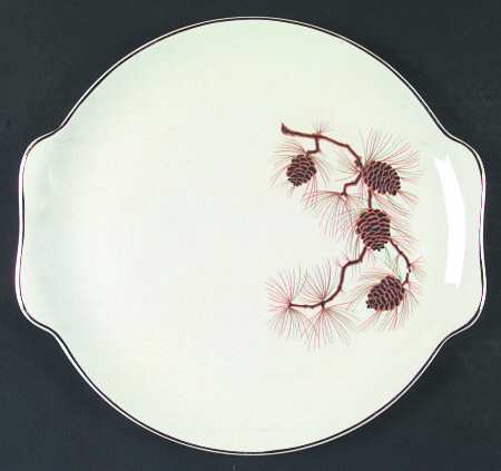 Pinecone Handled Cake Plate