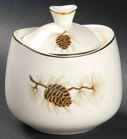 Pinecone Sugar Bowl & Lid