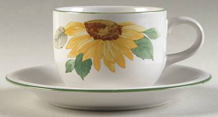 Garden Breeze Flat Cup & Saucer Set