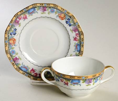 Newport (White) Flat Bouillon Cup & Saucer