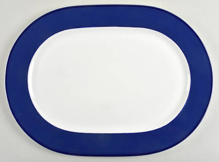 Spa Blueberry (Blue Trim) 14" Oval Serving Platter