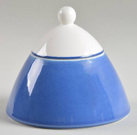 Spa Blueberry (Blue Trim) Sugar Bowl & Lid