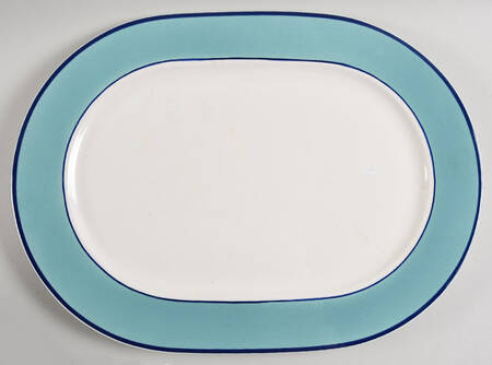 Spa Spruce Green 14" Oval Serving Platter