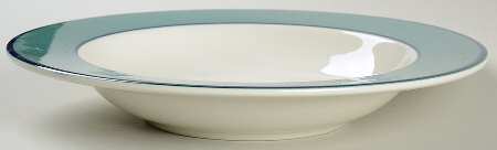Spa Spruce Green Rim Soup Bowl