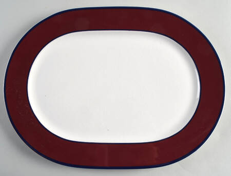 Spa Maroon 14" Oval Serving Platter