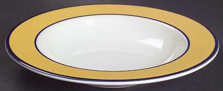 Spa Bright Yellow Rim Soup Bowl