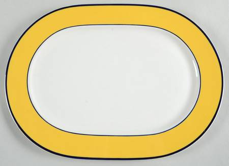Spa Bright Yellow 14" Oval Serving Platter