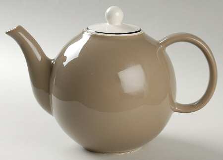 Spa Taupe (Rim) Teapot & Lid