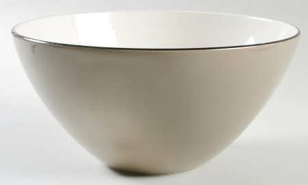 Spa Taupe (Rim) 9" Round Vegetable Bowl