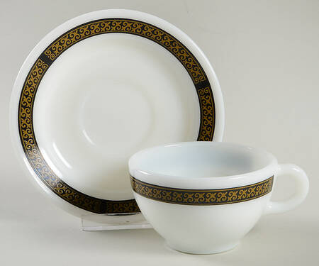Ebony Flat Cup & Saucer Set