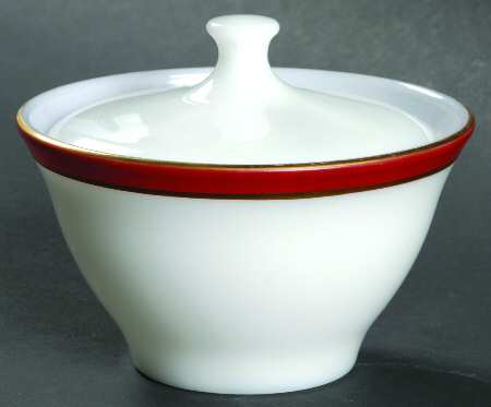 Red Gold Sugar Bowl & Lid