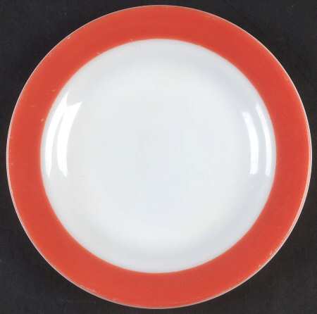 Red Gold Bread & Butter Plate