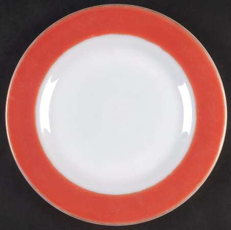 Red Gold Salad Plate