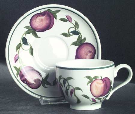 Orchard Fruit Traditional Footed Cup & Saucer Set