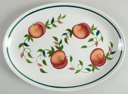 Orchard Fruit 13" Oval Steak Platter