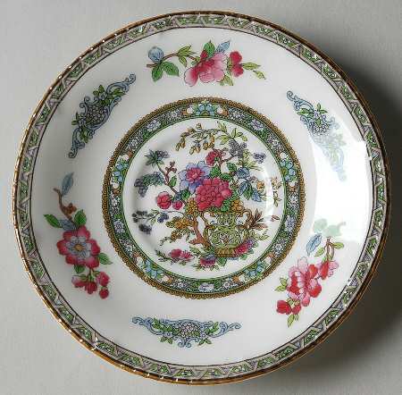 Tree of Kasmir (Mustard Trim, Embossed) Saucer