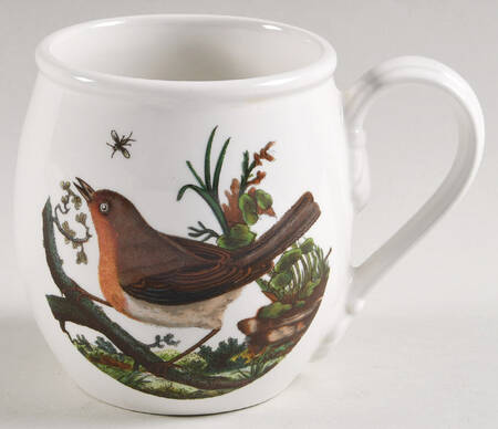 Birds of Britain Delft Mug (Barrel Shape)