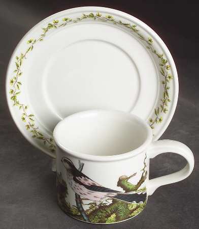 Birds of Britain Drum Flat Cup & Saucer Set