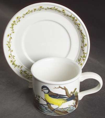 Birds of Britain Drum Flat Cup & Saucer Set