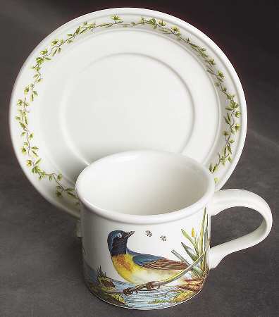 Birds of Britain Drum Flat Cup & Saucer Set