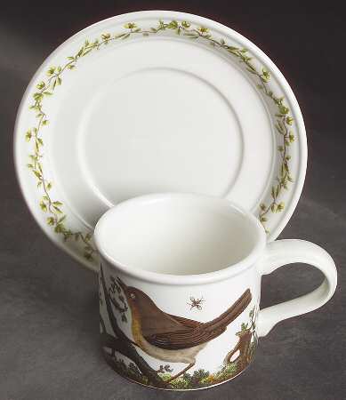 Birds of Britain Drum Flat Cup & Saucer Set